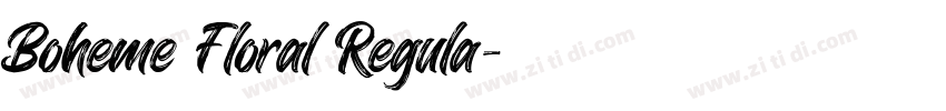Boheme Floral Regula字体转换